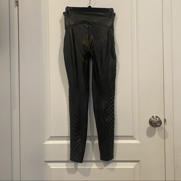 Spanx Faux Leather Quilted Leggings - Picture 6 of 6